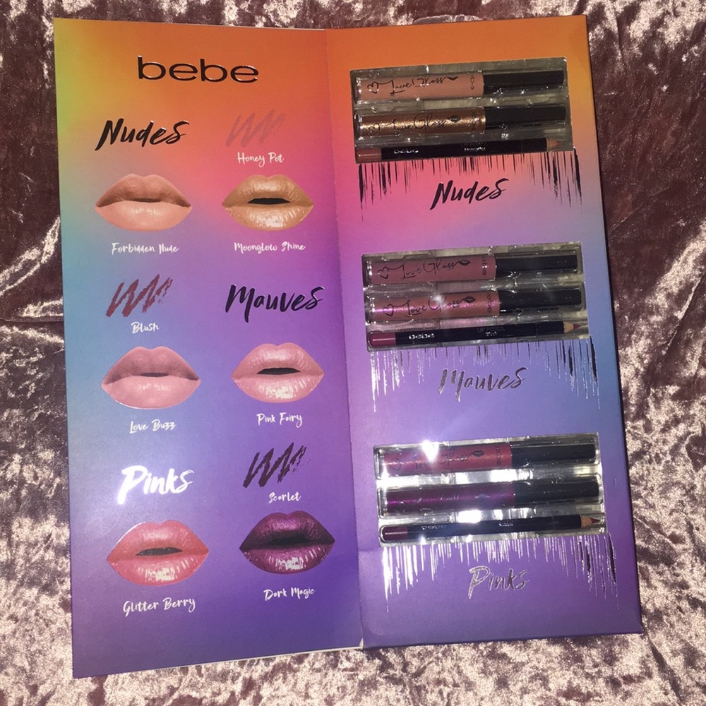 Bebe Love Lip Gloss Nudes, Muave & Pink Collection